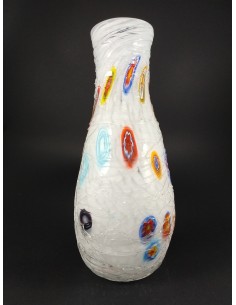 Vaso in vetro di Murano con colature e murrine h 30 cm - The Glass Cathedral Santa Chiara 2