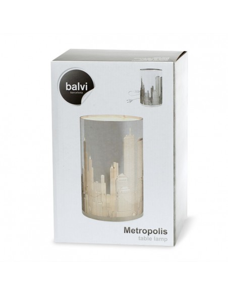 Lampada da tavolo luci della città inox - METROPOLIS by Balvi