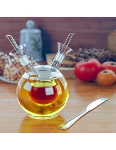 Oliera doppia antigoccia in vetro borosilicato - SFERA by Balvi 2