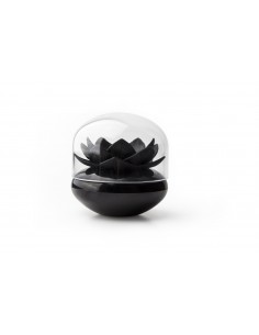 Porta Bastoncini di cotone Fiore colore nero - LOTUS by Qualy