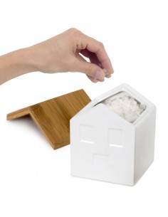 Contenitore porta sale da cucina in ceramica e bamboo - LA VILLE by Balvi 2