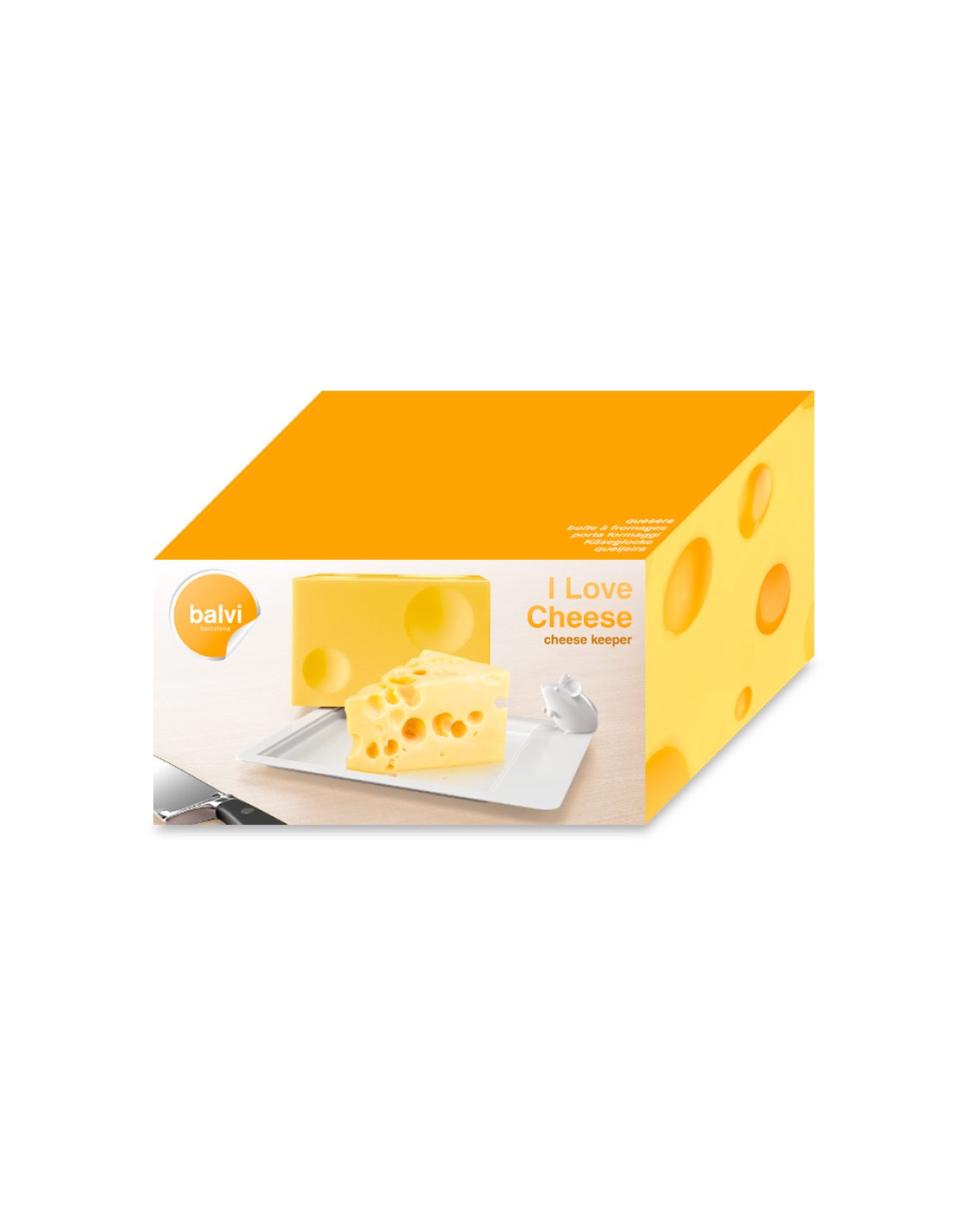 Porta formaggio con coperchio ABS I LOVE CHEESE by Balvi│BalenaDesign