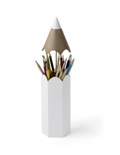 Contenitore per penne e matite colore bianco - DINSOR by QUALY DESIGN