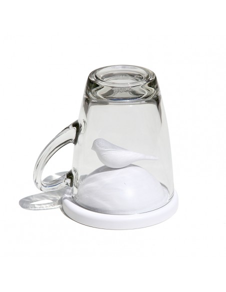 Tazza mug con coperchio uccellino - SPARROW MUG by Qualy Design