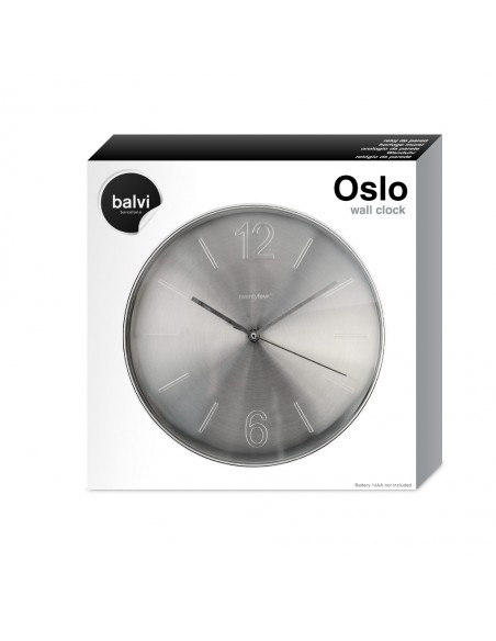 Orologio da parete colore alluminio - Oslo by Balvi