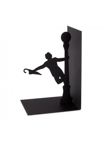 Fermalibri scena film in metallo colore nero - SINGING IN THE RAIN by Balvi