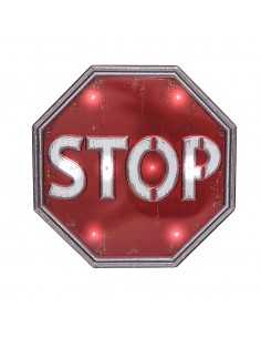 Decorazione murale targa con led cm 31 - STOP by Balvi
