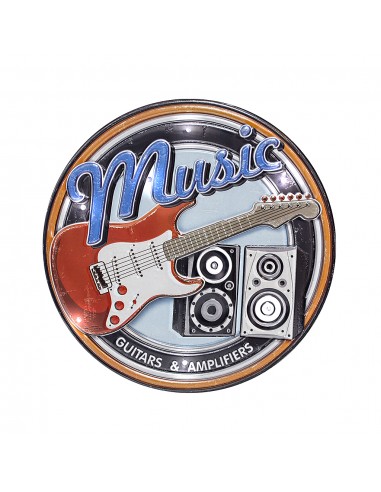 Decorazione murale targa con led cm 31 - MUSIC by Balvi
