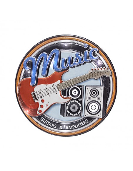 Decorazione murale targa con led cm 31 - MUSIC by Balvi
