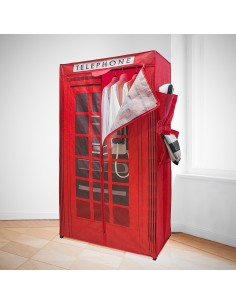 Armadio in tela cabina telefonica colore rosso - LONDON by Balvi 2