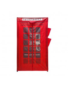 Armadio in tela cabina telefonica colore rosso - LONDON by Balvi