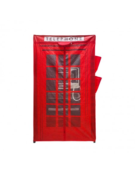 Armadio in tela cabina telefonica colore rosso - LONDON by Balvi