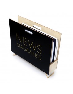 Portariviste in legno mdf colore nero - NEWS by Balvi 2