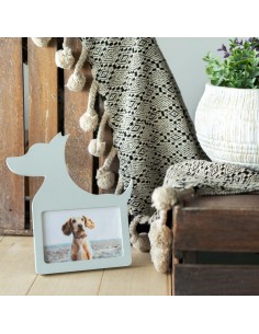 Portafoto sagoma di cane in legno mdf colore bianco - DOG by Balvi 2