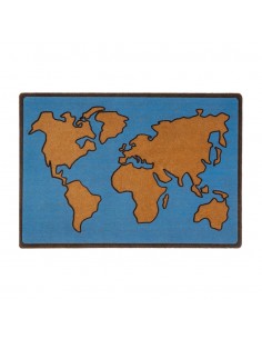 Zerbino mappa del mondo poliestere - WORLD MAP by Balvi