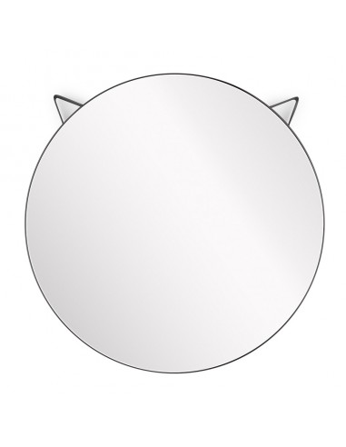BALVI Specchio da parete rotondo gatto colore nero CAT