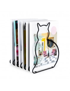 Portariviste sagoma gatto in metallo colore nero - CAT by Balvi 2