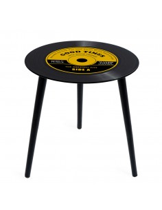 Tavolino a forma di disco in vinile colore giallo - GREATEST HITS by Balvi