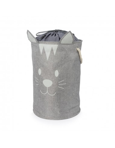 Portabiancheria pieghevole gatto colore grigio - MEOW! by Balvi