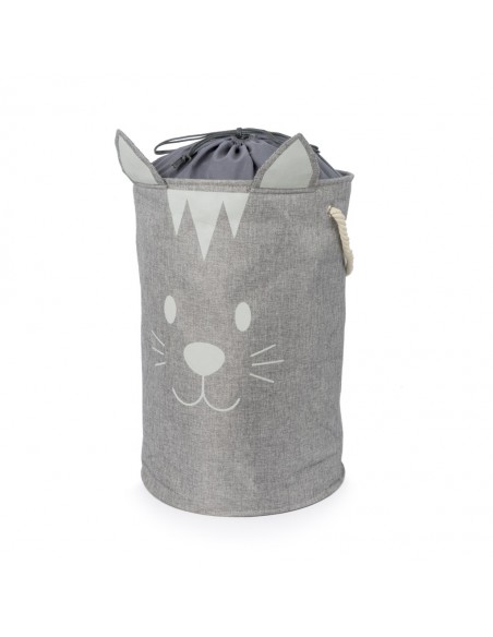Portabiancheria pieghevole gatto colore grigio - MEOW! by Balvi