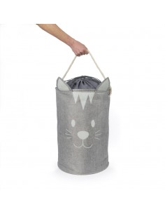 Portabiancheria pieghevole gatto colore grigio - MEOW! by Balvi 2