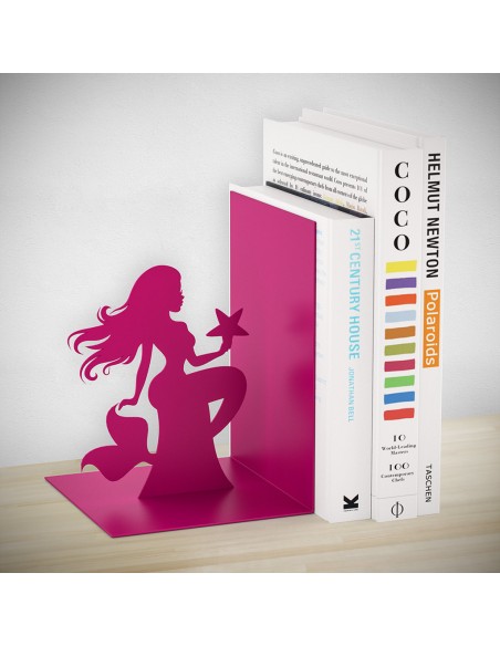 Fermalibri in metallo colore rosa - SIREN by Balvi