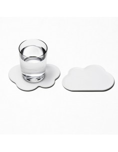 Set 6 sottobicchieri nuvola colore bianco - CLOUD COASTER by Qualy