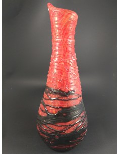 Vaso in vetro di Murano con colature h 38 cm - The Glass Cathedral Santa Chiara