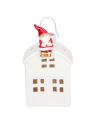 Lanterna in ceramica casetta babbo natale con luce led - SULTETTOSTO by Rituali Domestici