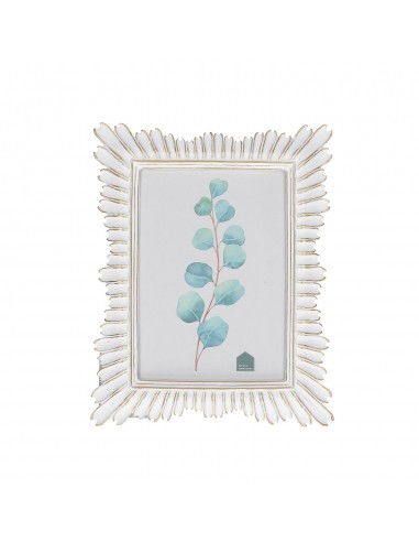 Portafoto da tavolo in resina bianco oro h 24 - PETALOSO  by Rituali Domestici
