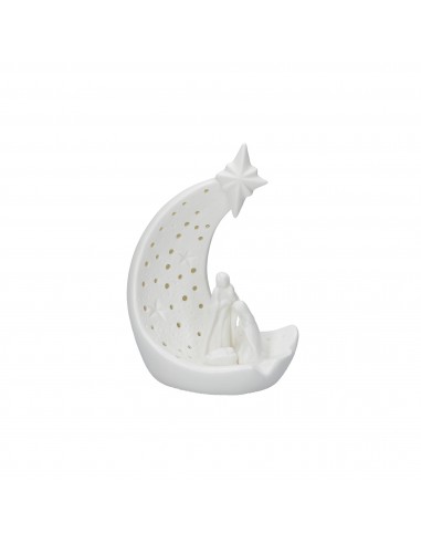 Natività luna in porcellana con illuminazione led h 18 cm - ENNATO by Rituali Domestici