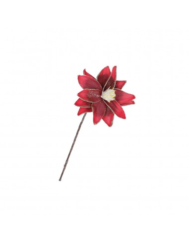 Fiore artificiale stella di natale rosso oro h 30 cm - FLORA by Rituali Domestici