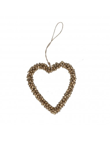 Decorazione da appendere cuore sonagli oro h 20 cm - SUONETTO by Rituali Domestici