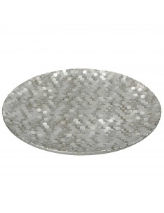 Vassoio decorativo in resina Ø 39 cm 2 alternative di colore - ESAGOROSO by Rituali Domestici