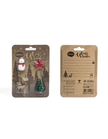 Set 4 magneti tema natalizio - WINTER WONDER by Qualy Design