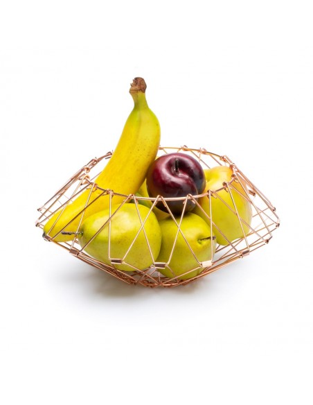 Cesto porta frutta in metallo cambia forma in 2 alternative colore - MULTI FORM by Balvi