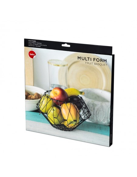 Cesto porta frutta in metallo cambia forma in 2 alternative colore - MULTI FORM by Balvi