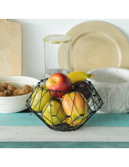 Cesto porta frutta in metallo cambia forma in 2 alternative colore - MULTI FORM by Balvi
