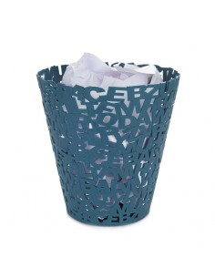 Cestino gettacarte in plastica colore azzurro - LETTERS by Balvi 2