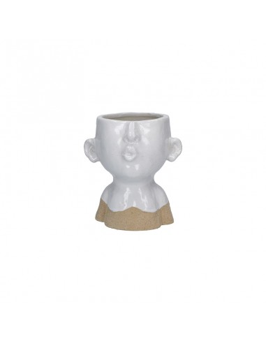 Portavaso testa che fischia in ceramica h 17 cm - EIOFISCHIO M by Rituali Domestici