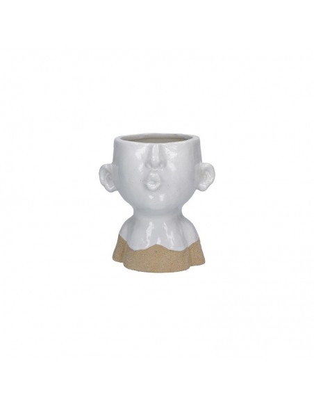 Portavaso testa che fischia in ceramica h 17 cm - EIOFISCHIO M by Rituali Domestici