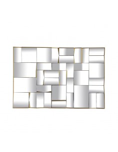 Specchio sfaccettato cornice dorata 61x91 cm - POLARIS L by Rituali Domestici