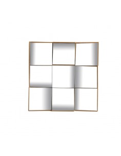 Specchio sfaccettato cornice dorata 40x40 cm - POLARIS s by Rituali Domestici