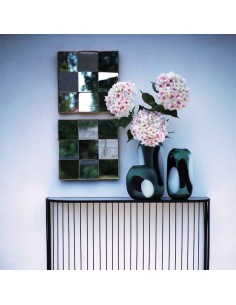 Specchio sfaccettato cornice dorata 40x40 cm - POLARIS s by Rituali Domestici 2