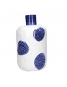 Vaso bottiglia porcellana pois blu h 30 cm - PUNTINISMO by rituali domestici