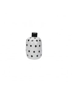 Vaso bottiglia porcellana pois neri h 15 cm - PUNTINISMO by rituali domestici