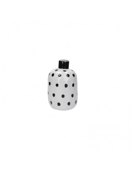 Vaso bottiglia porcellana pois neri h 15 cm - PUNTINISMO by rituali domestici