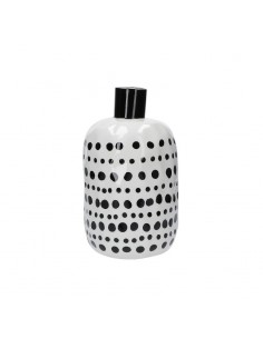 Vaso bottiglia porcellana pois neri h 25 cm - PUNTINISMO by rituali domestici