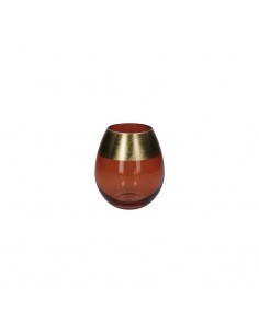 Vaso in vetro bordo dorato h 15 cm - BORDORATO S by Rituali Domestici