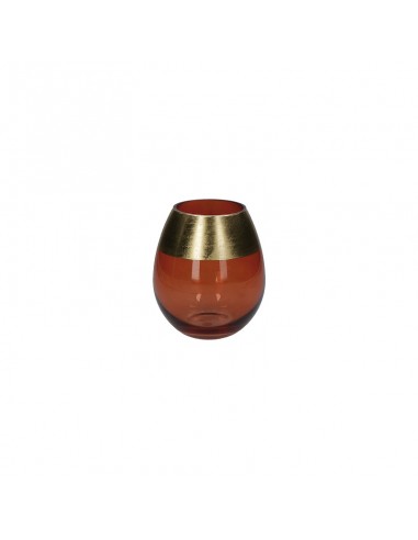 Vaso in vetro bordo dorato h 15 cm - BORDORATO S by Rituali Domestici